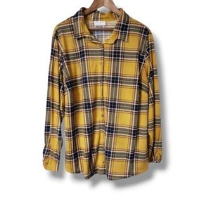 Plaid Long Sleeve Button Down Shirt | Bobbie Brooks | 3X